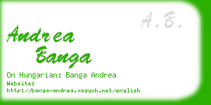 andrea banga business card